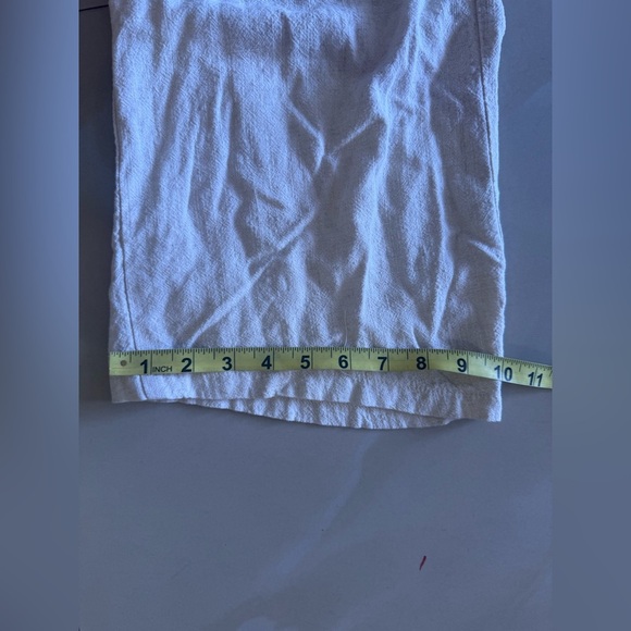 Style Me / Elastic Waist Semi-Sheer Linen Blend Beige Crop Capri Pants - Picture 8 of 16